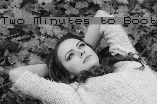 Two Minutes to Boot Шрифта examples