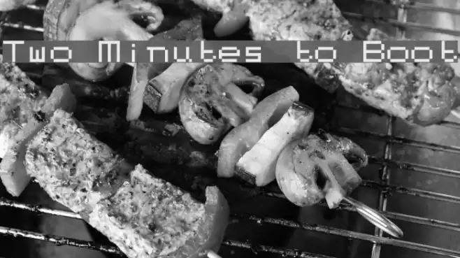 Two Minutes to Boot Шрифта examples