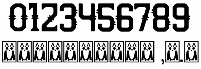 Two Peaks Curly Font OTHER CHARS