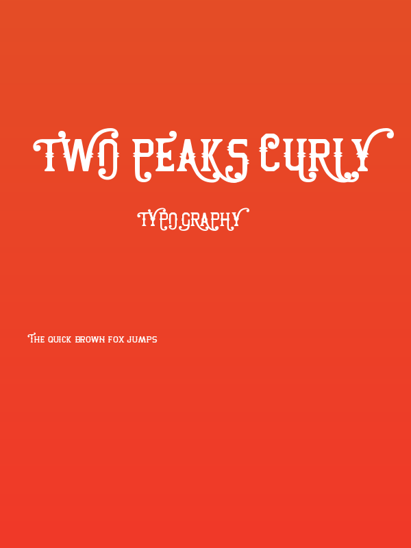Two Peaks Curly Poster