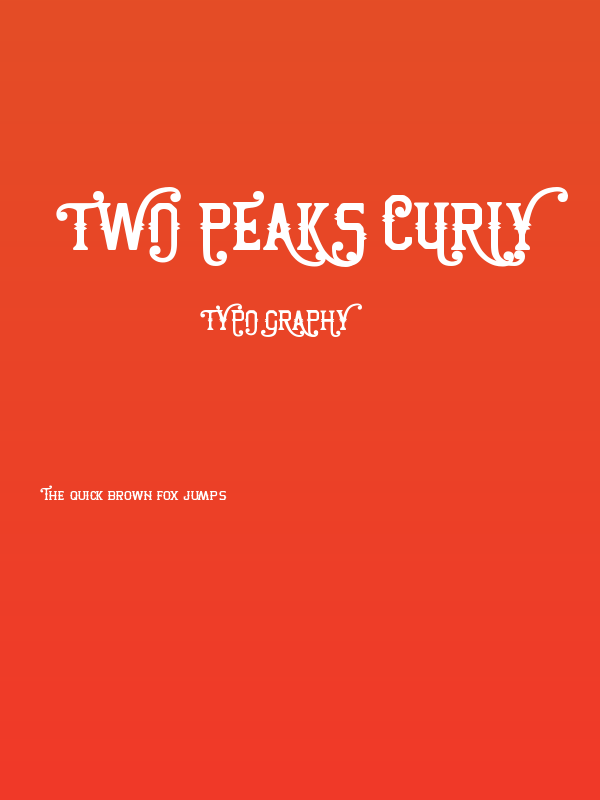 Two Peaks Curly Poster