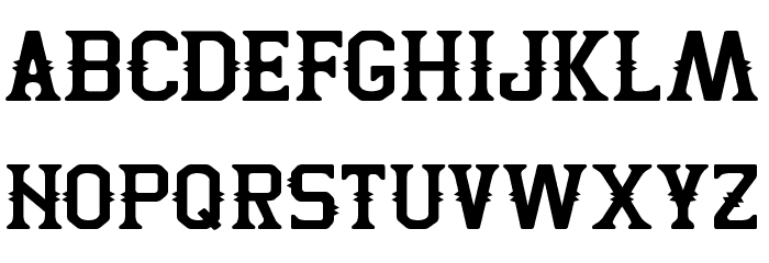 Two Peaks Curly Font LOWERCASE