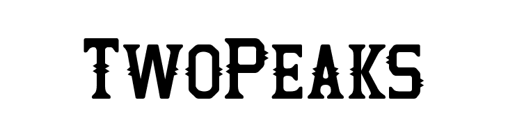 Two Peaks  Frei Schriftart Herunterladen