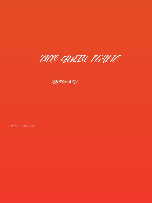 Two Queen Italic Poster
