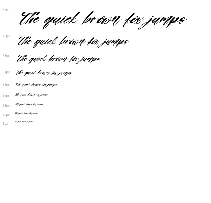 Two Queen Italic Waterfall