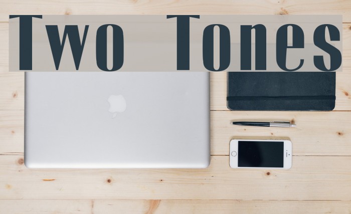 Two Tones Font examples