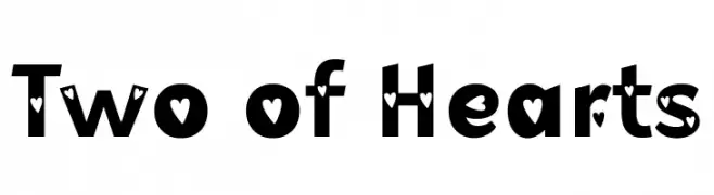 Two of Hearts  Frei Schriftart Herunterladen