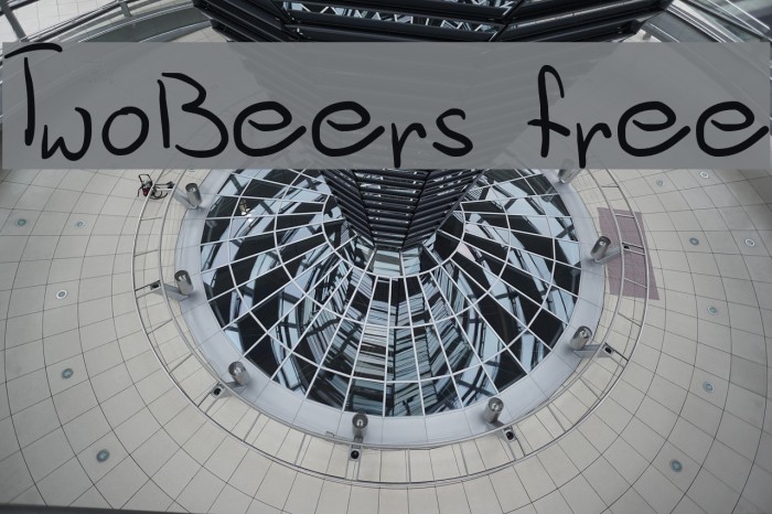 TwoBeers free Font examples