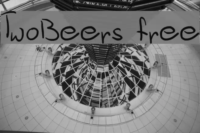 TwoBeers free Font examples