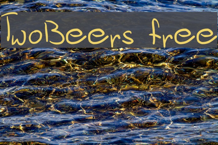 TwoBeers free Font examples