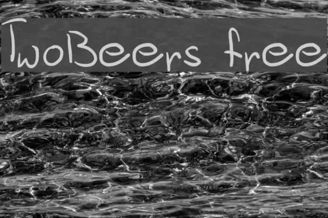 TwoBeers free Font examples