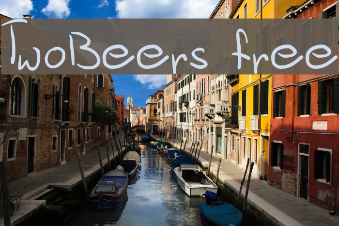 TwoBeers free Font examples