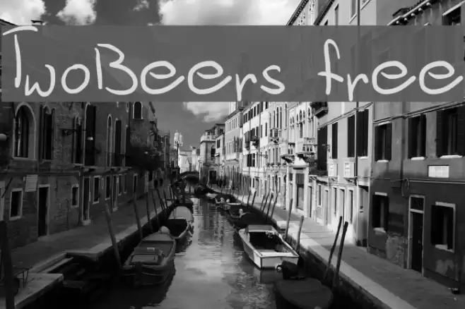 TwoBeers free Font examples