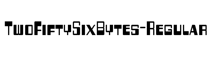 TwoFiftySixBytes-Regular  Скачать бесплатные шрифты