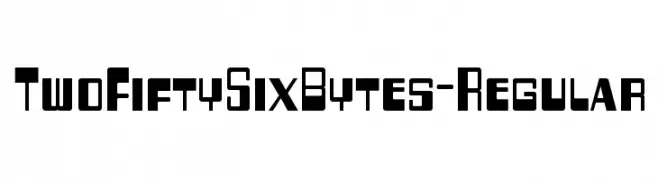 TwoFiftySixBytes-Regular 