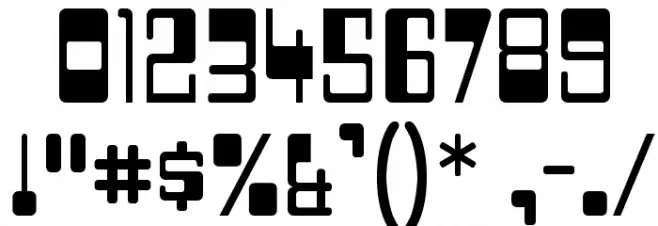 TwoFiftySixBytes-Regular フォント その他の文字