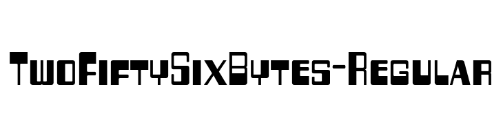 TwoFiftySixBytes-Regular  font caratteri gratis