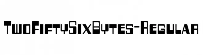 TwoFiftySixBytes-Regular  les polices de caractères gratuit tlcharger