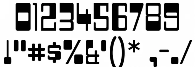 TwoFiftySixBytes-Regular Font OTHER CHARS