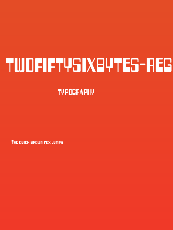 TwoFiftySixBytes-Regular Poster