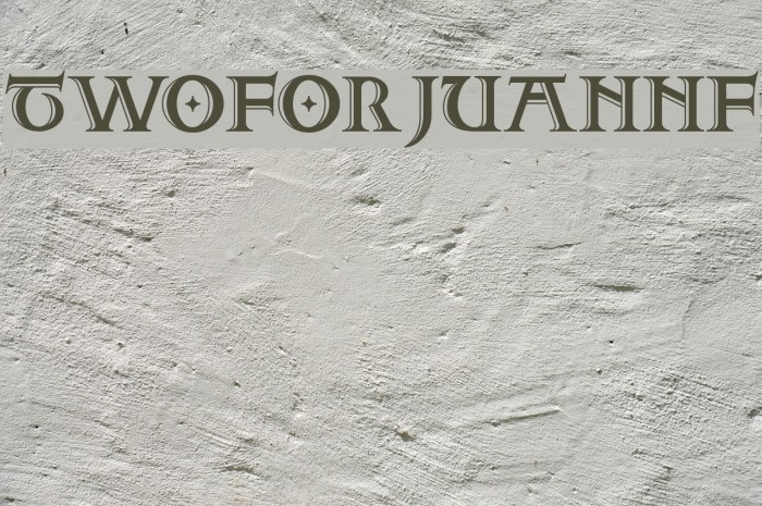 TwoForJuanNF Font examples