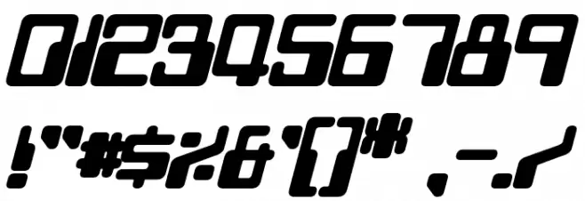 Twobit Bold Italic Font OTHER CHARS