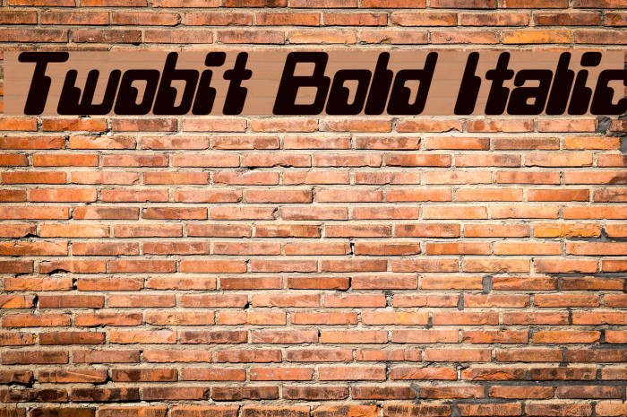 Twobit Bold Italic Font examples