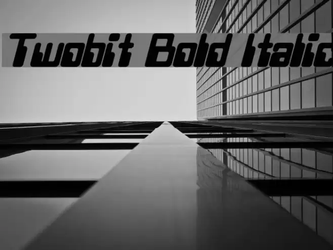 Twobit Bold Italic Font examples