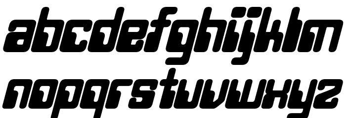 Twobit Bold Italic Font LOWERCASE