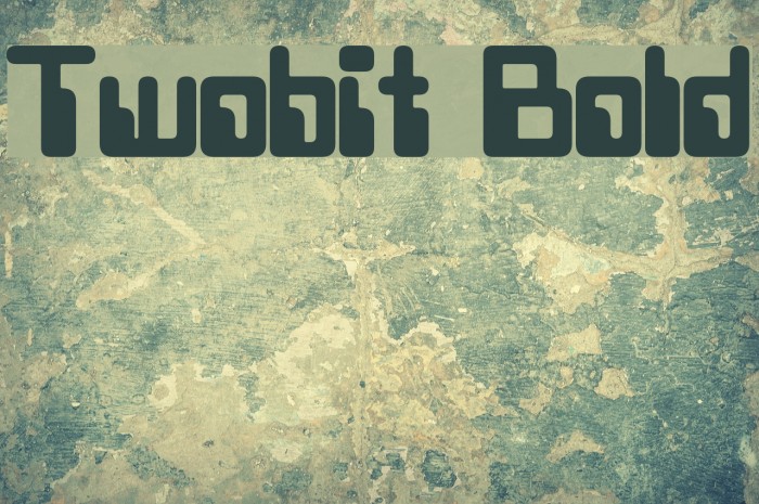 Twobit Bold Schriftart examples