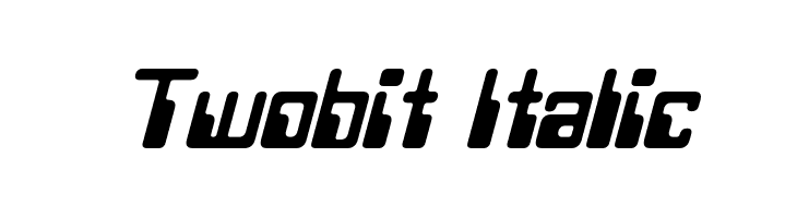 Twobit Italic  Free Fonts Download