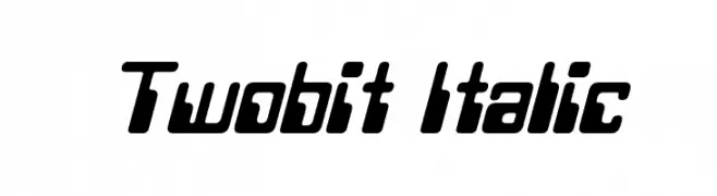 Twobit Italic  Frei Schriftart Herunterladen