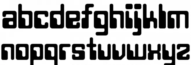 Twobit Schriftart Kleinbuchstaben