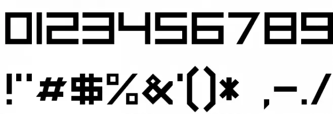 Twode.no Square Font OTHER CHARS