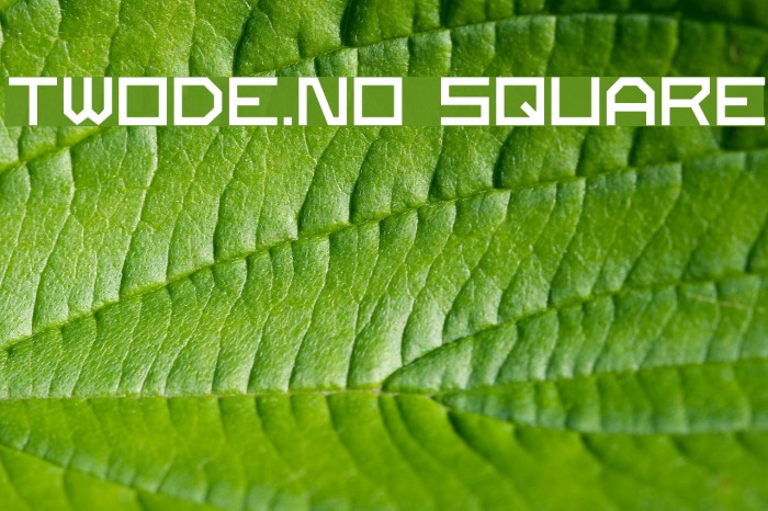 Twode.no Square Font examples