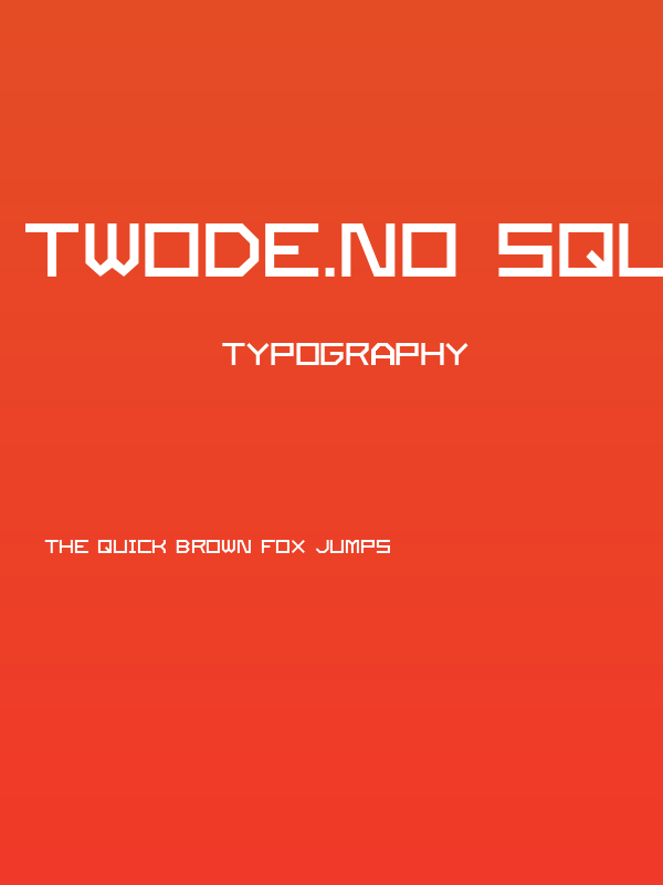 Twode.no Square Poster