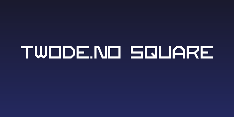 Twode.no Square Social Header