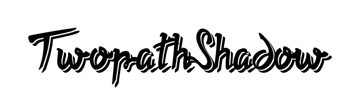 Twopath Shadow  Frei Schriftart Herunterladen