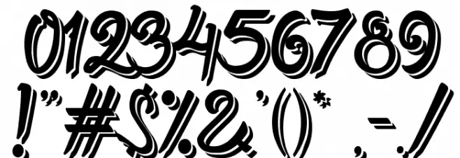 Twopath Shadow Font OTHER CHARS