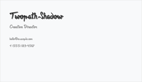 Twopath Shadow Business Card