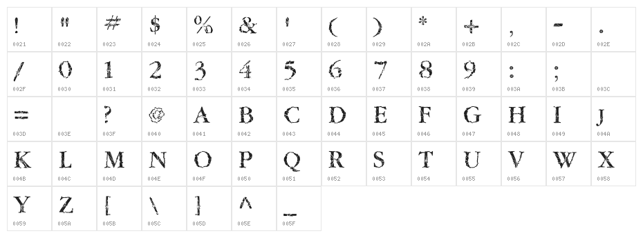 TwyliteZone-Book Character Map