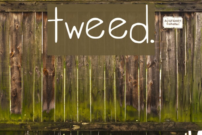 tweed. Font examples