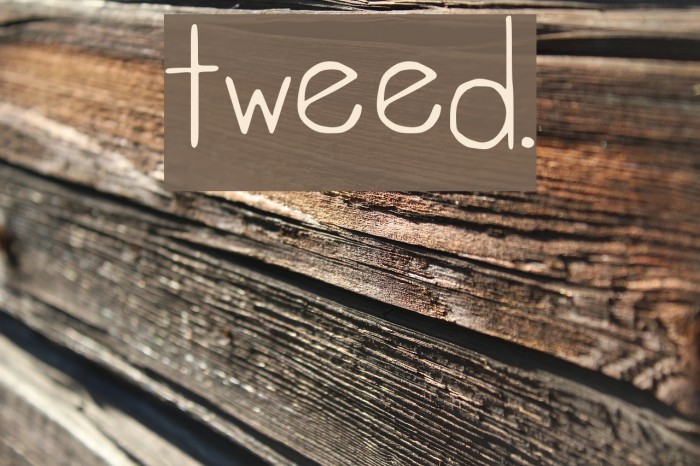 tweed. Font examples