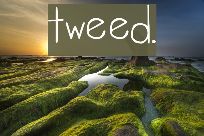 tweed. Font examples