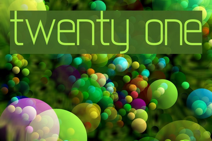 twenty-one Font examples