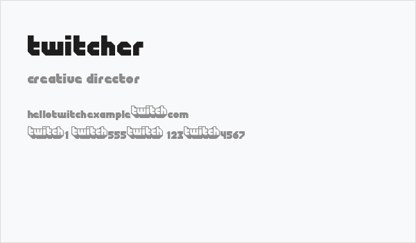twitcher Business Card