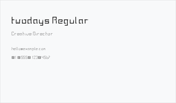 twodays Regular Business Card