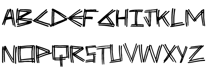 twostick Font LOWERCASE