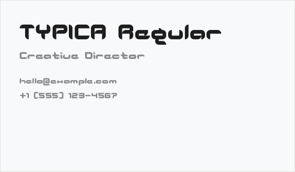 TYPICA Regular Business Card