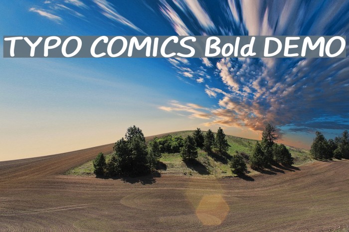 TYPO COMICS Bold DEMO Font examples